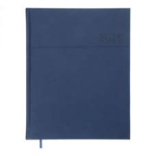 Датований щотижневик А4 Buromax ORION синій, штуч. шкіра/поролон