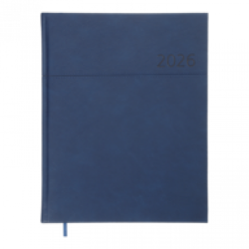 Датований щотижневик А4 Buromax ORION синій, штуч. шкіра/поролон