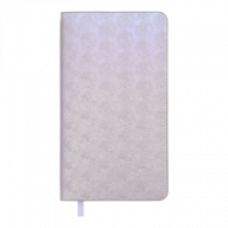 Щотижневик  датов. 2026 кишеньк. BLOOM , 85*153, срібний, штуч. шкіра