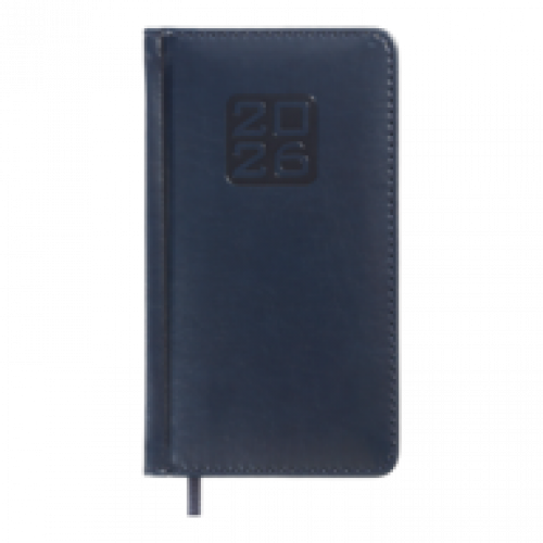 Датований щотижневик 85*153 (кишеньковий) Buromax BRAVO кишеньковий синій, штуч. шкіра/поролон