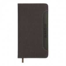 Датований щотижневик 85*153 (кишеньковий) Buromax LIGA чорний, штуч. шкіра/поролон