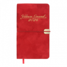 Датований щотижневик 85*153 (кишеньковий) Buromax VELOUR червоний, штуч. шкіра