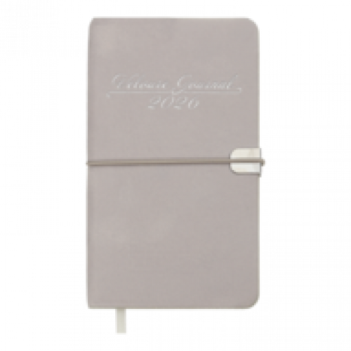 Датований щотижневик 85*153 (кишеньковий) Buromax  VELOUR світло-сірий, штуч.шкіра