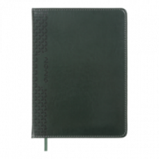 Датований щоденник А5 Buromax VIENNA зелений, штуч. шкіра/поролон