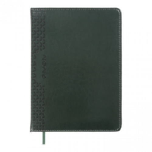 Датований щоденник А5 Buromax VIENNA зелений, штуч. шкіра/поролон