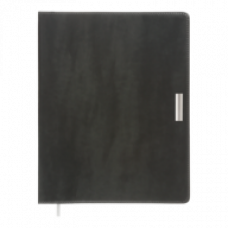Датований щоденник А4 Buromax SALERNO сірий, штуч. шкіра