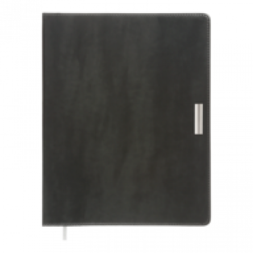 Датований щоденник А4 Buromax SALERNO сірий, штуч. шкіра