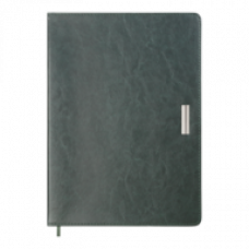 Датований щоденник А4 Buromax SALERNO зелений, штуч. шкіра