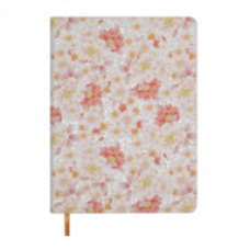 Датований щоденник А5 Buromax BLOOM, бежевий, штуч.шкіра