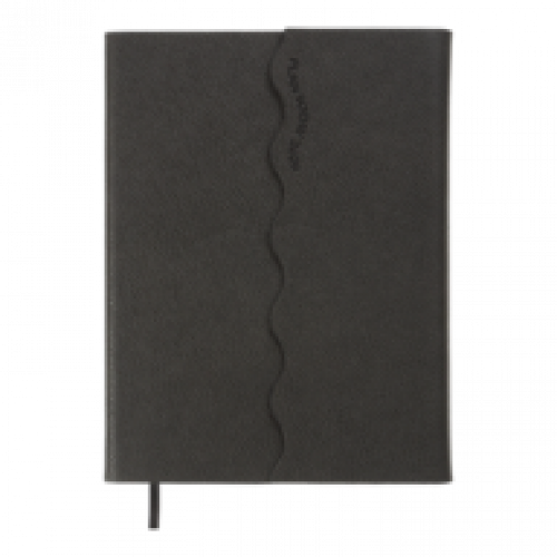 Датований щоденник А5 Buromax CHARME, A5, сірий, штуч.шкіра