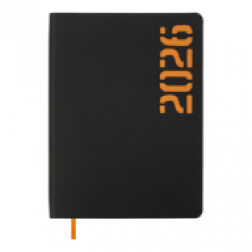 Датований щоденник А5 Buromax NEON, помаранчевий, штуч.шкіра