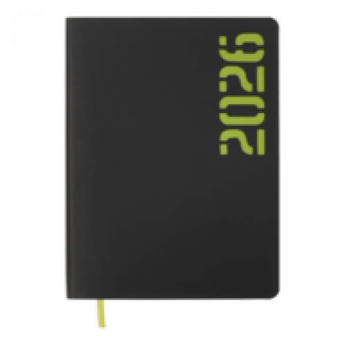 Датований щоденник А5 Buromax NEON, салатовий, штуч.шкіра