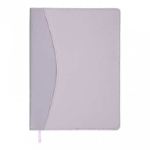 Датований щоденник А5 Buromax AURORA бузковий, штуч.шкіра/поролон