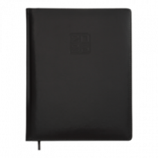 Датований щоденник А4 Buromax BRAVO (Soft), L2U чорний, штуч.шкіра/поролон