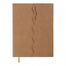 Датований щоденник А5 Buromax CHARME бежевий, штуч.шкіра