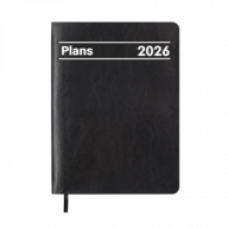 Датований щоденник А5 Buromax MEMORY чорний, штуч.шкіра