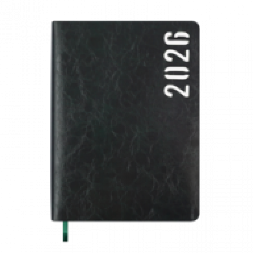 Датований щоденник А5 Buromax MIND зелений, штуч.шкіра