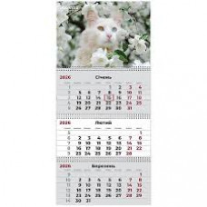 Календар настінний квартальний 2026 р.,3 пр. Cats 3