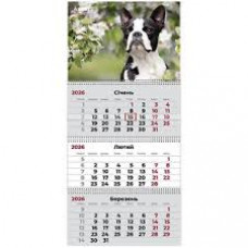 Календар настінний квартальний 2026 р.,3 пр. Dogs 2