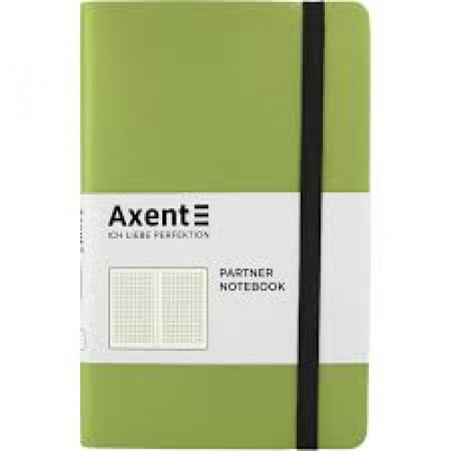 Книга записна Axent Partner Soft, 125*195, 96арк, кліт, салатова