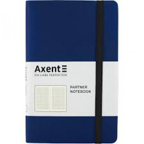Книга записна Axent Partner Soft, 125*195, 96арк, кліт, синя