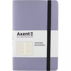 Книга записна Axent Partner Soft, 125*195, 96арк, кліт, срібляста