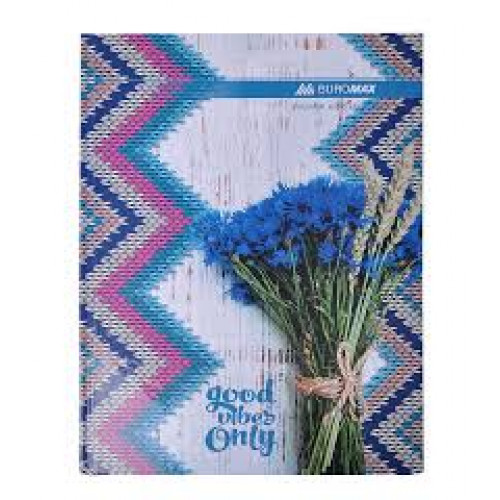 Книга обліку А4  96арк т/о # офсет "ROMANTIC" синя ВUROМAX