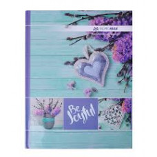 Книга обліку А4  96арк т/о # офсет "ROMANTIC", бірюзова  ВUROМAX