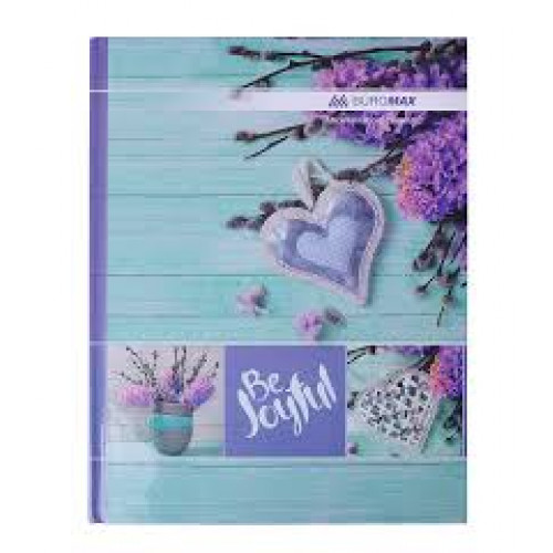 Книга обліку А4  96арк т/о # офсет "ROMANTIC", бірюзова  ВUROМAX