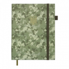 Датований щоденник А5 Buromax MILITARY хакі, штучна шкіра