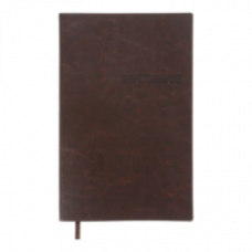 Датований щоденник А5 Buromax IDEAL коричневий, штуч. шкіра