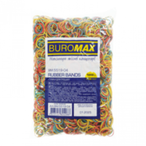 Гумки для грошей BM1000г, асорті BUROMAX  25 мм