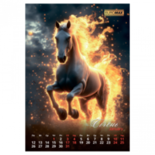 Календар настінний 2026 р., А3, 1 пружина, Symbol of the year