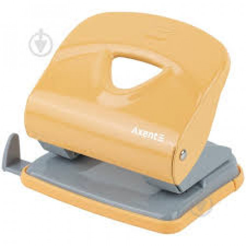 Діркопробивач  30 арк Axent Exakt-2 металевий Earth colors жовтий
