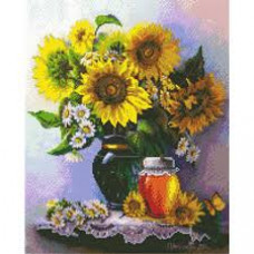 Набір для творчості алмазна картина Мед та соняхи Strateg розміром 40х50 см (L-023)