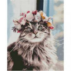 Набір для творчості алмазна картина Милий пухнастик Strateg розміром 40х50 см (L-254)