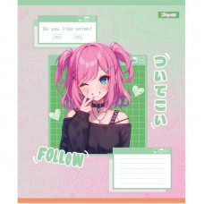 Зошит 18арк. клітинка 1В Follow Anime