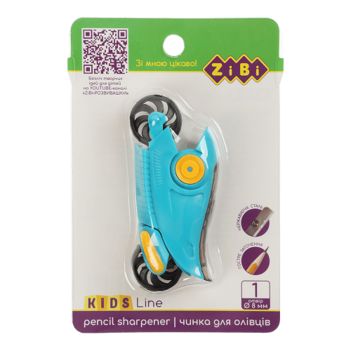 Чинка MOTORCYCLE з контейнером, 1 отв., контейнер, пластик. корпус, KIDS Line,в блістері
