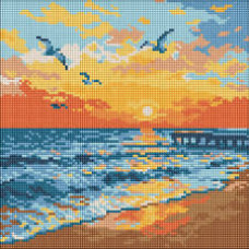 Набір з алмазною мозаїкою "На узбережжі моря" 30х30см