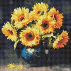 Набір з алмазною мозаїкою "Соняшник в темряві" 40х40см