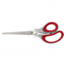 Ножиці офісні AXENT Duoton Soft, 21 см, сіро-червоні