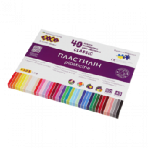 Пластилін Zibi KIDS Line CLASSIC 40 кольорів, 800г