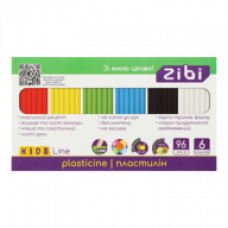 Пластилін ZiBi Kids Line   6 кол., 96 гр