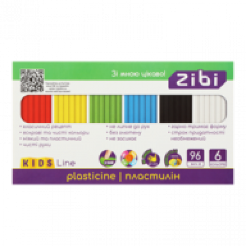 Пластилін ZiBi Kids Line   6 кол., 96 гр