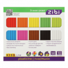 Пластилін ZiBi Kids Line  10 кол., 160 гр