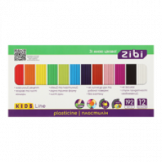 Пластилін ZiBi Kids Line  12 кол., 192 гр