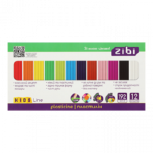 Пластилін ZiBi Kids Line  12 кол., 192 гр