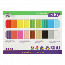 Пластилін ZiBi Kids Line  18 кол., 288 гр