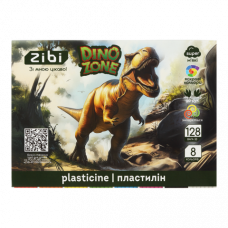 Пластилін ZiBi Kids Line DINO  8 кольорів, 128г