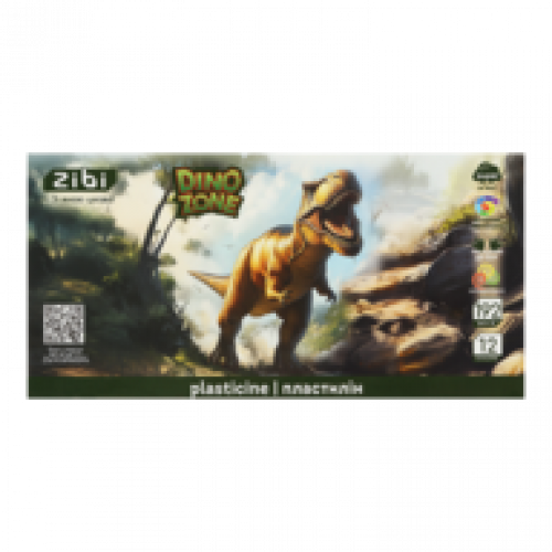 Пластилін ZiBi Kids Line DINO 12 кольорів, 192г